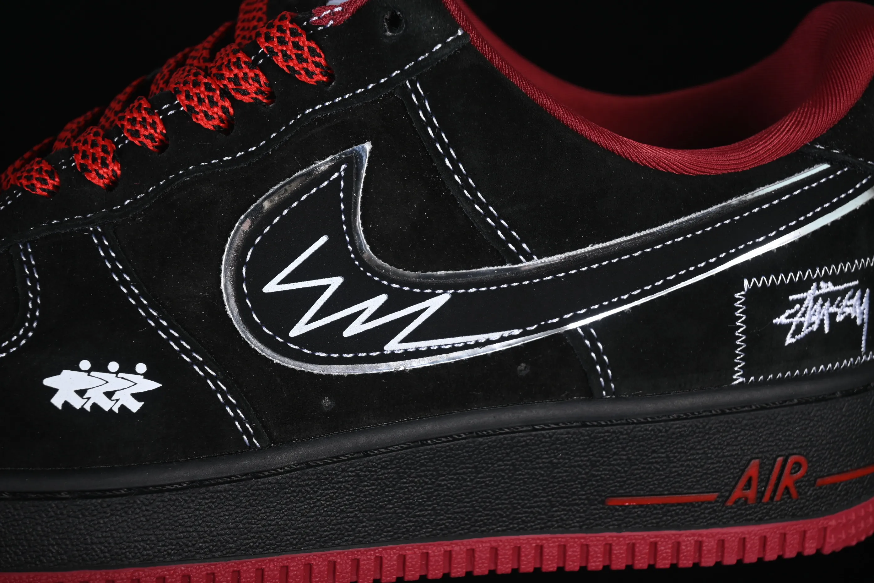 All categories Nk Air Force 1 Air Force series Nk Air Force 1 Low Air Force low-top Nike Air Force 1 '07 Low Stussy co-branded matte black Air Force 1 low-top casual sneakers SY1388-009